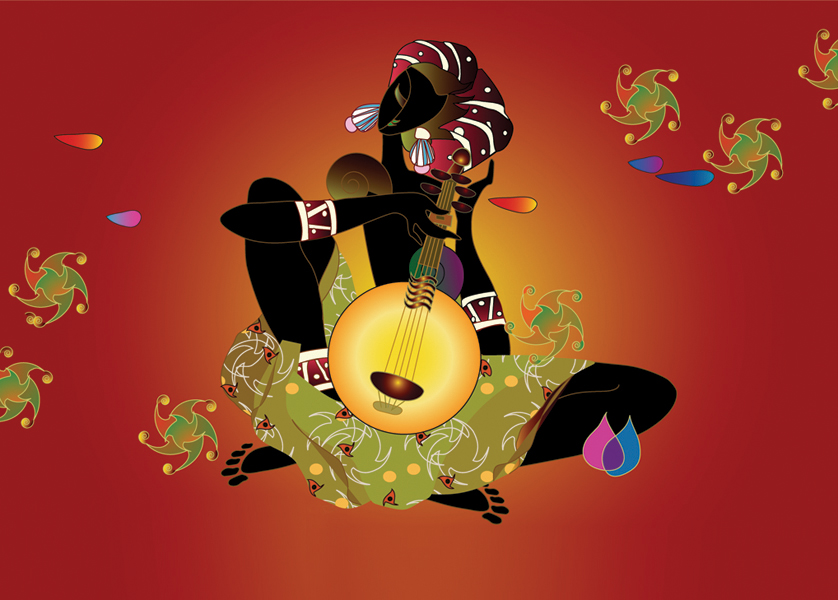 Decorative Illustration Art Girl