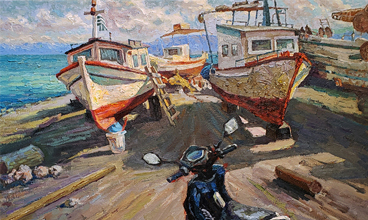 Yan Sun Harbor Painting