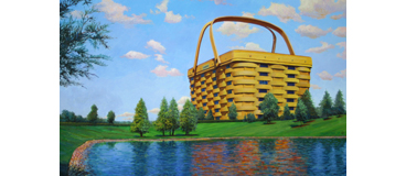 Yan Sun acrylic landscape painting longaberger building