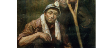 Yan Sun original coal miner oil painting