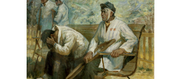 Yan Sun original coal miner oil painting